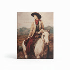 Western Equestrian Canvas Art print 8x10