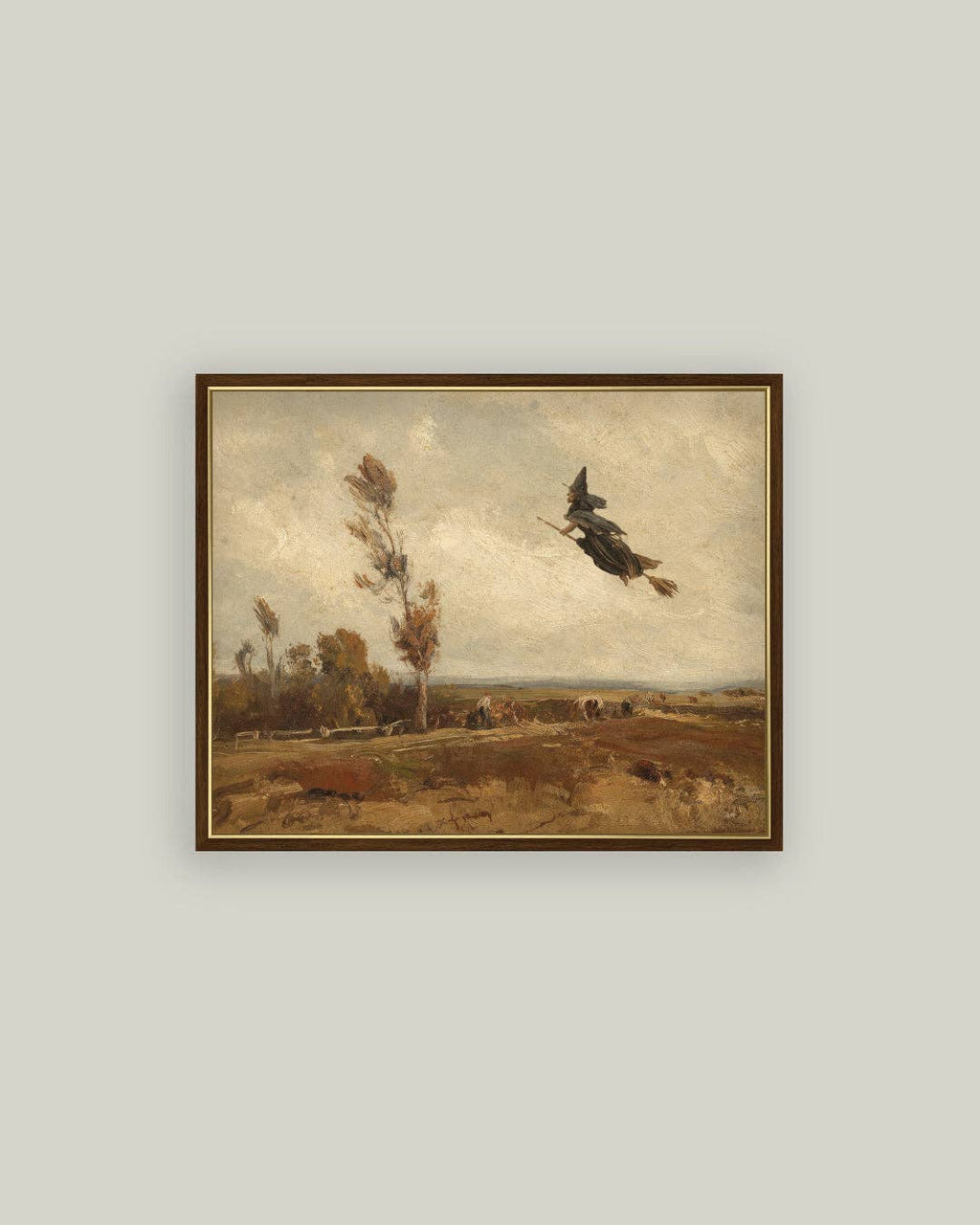 Witch Over an Autumn Sky: 9x7