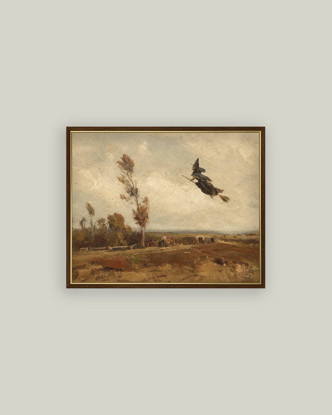 Witch Over an Autumn Sky: 9x7