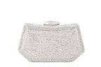Ladies Rhinestone Crystal Clutch Evening Bag: Silver