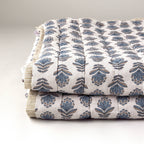Charlie Block Print Quilt: BLUE / KING/CAL KING