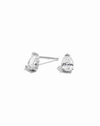 Pear Studs: Silver