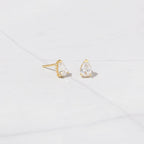 Pear Studs: Silver