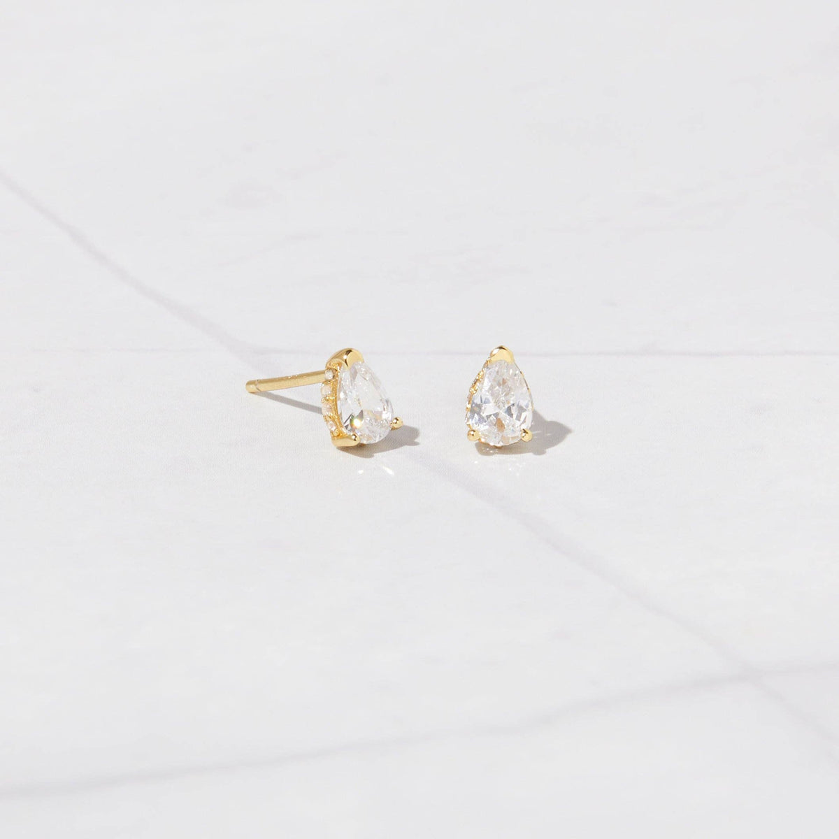Pear Studs: Silver