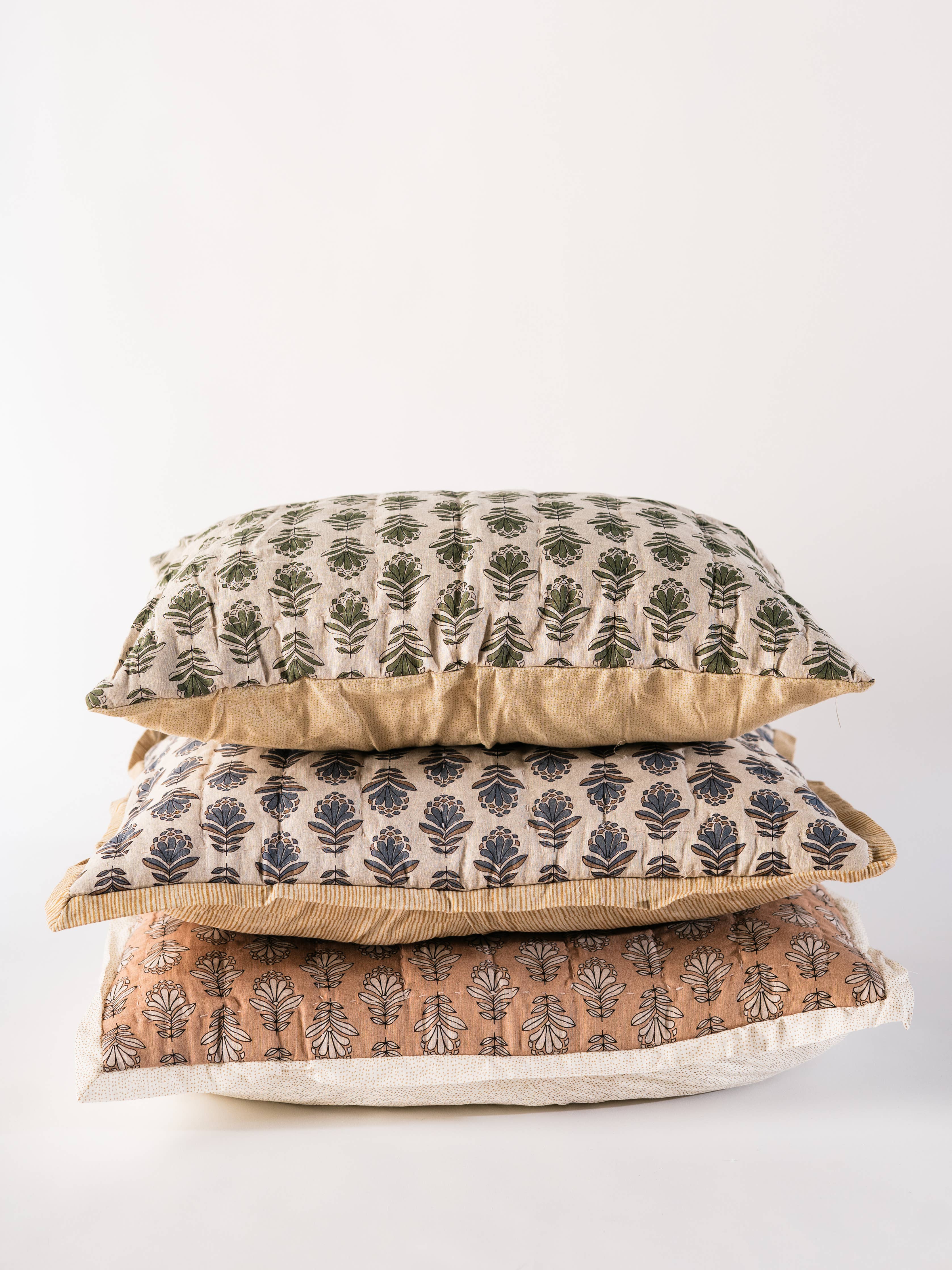 Charlie Block Print Sham: BLUE / KING