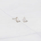 Pear Studs: Silver
