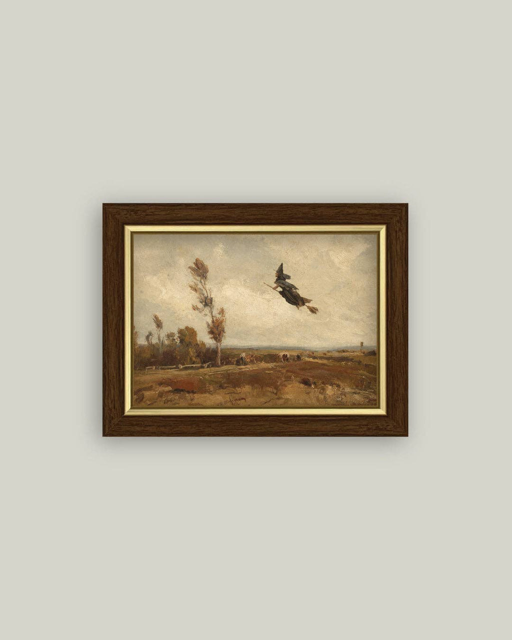 Witch Over an Autumn Sky: 9x7