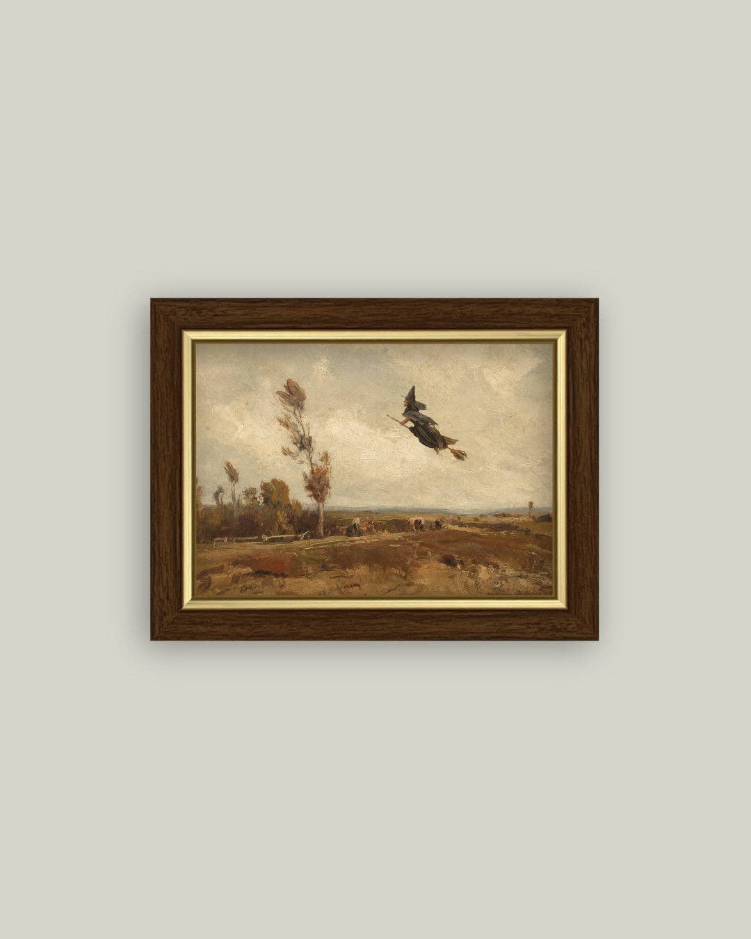 Witch Over an Autumn Sky: 9x7