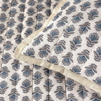 Charlie Block Print Quilt: BLUE / KING/CAL KING