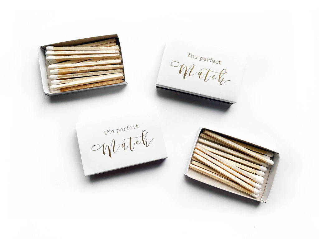 The Perfect Match Matchbox | Pretty Wedding Matchbook