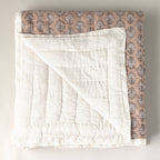 Charlie Block Print Quilt: BLUE / KING/CAL KING