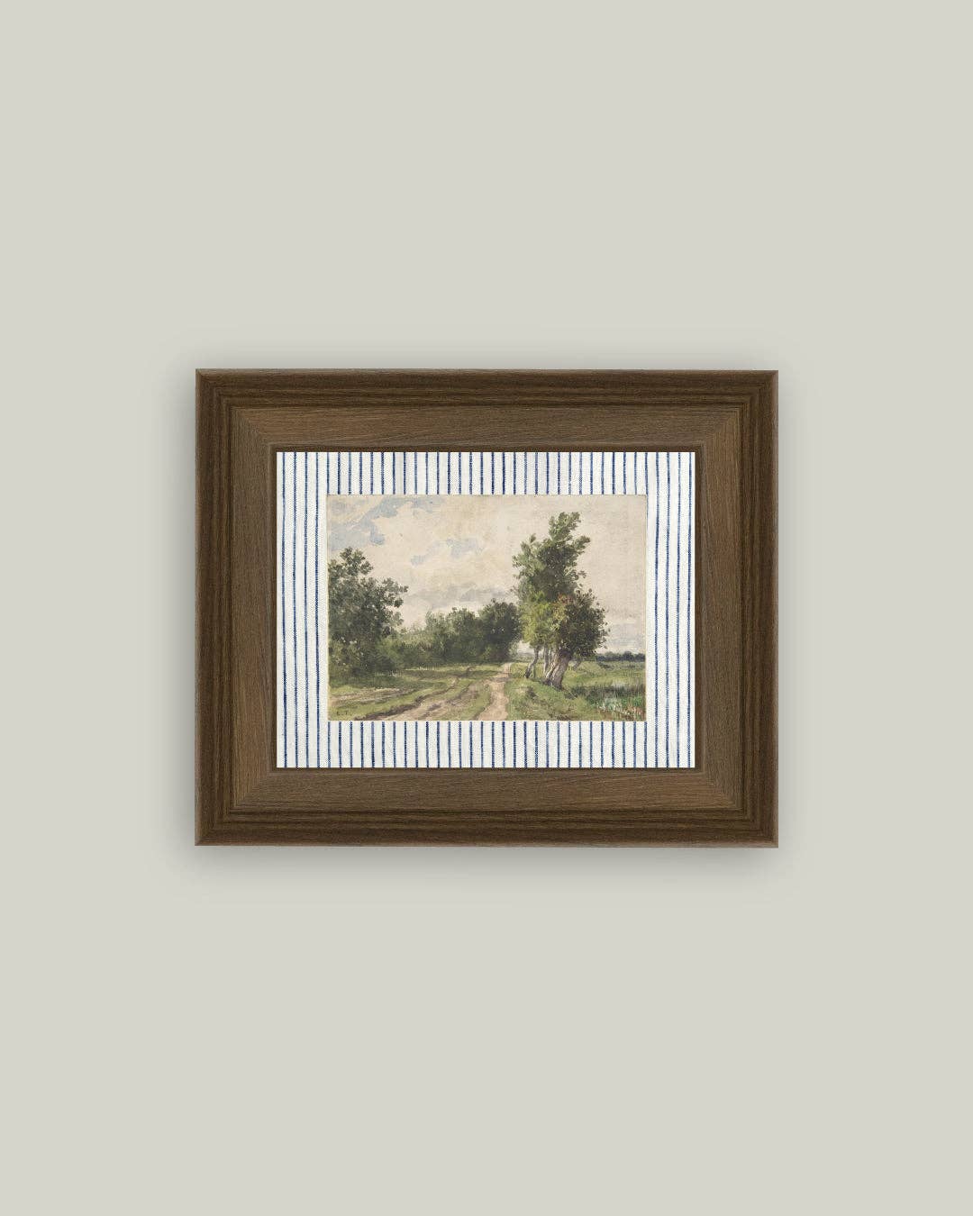 Provence Landscape Framed Antique Art: 10x8