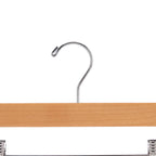 14" Natural Wood Skirt And Pants Hangers - Case of 50