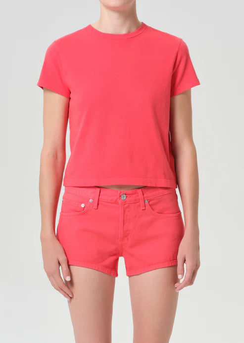 Agolde Adine Shrunken Tee in Carnival