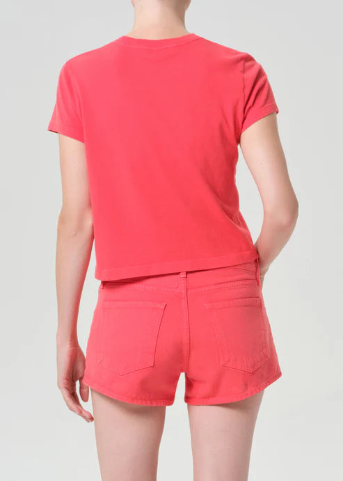 Agolde Adine Shrunken Tee in Carnival