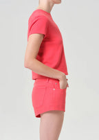 Agolde Adine Shrunken Tee in Carnival