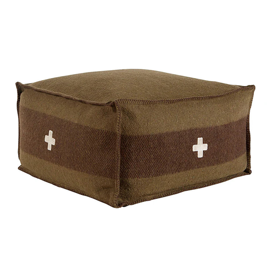 Swiss Army Pouf - Green