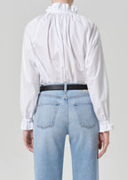 Loretta Ruffle Top - Optic White