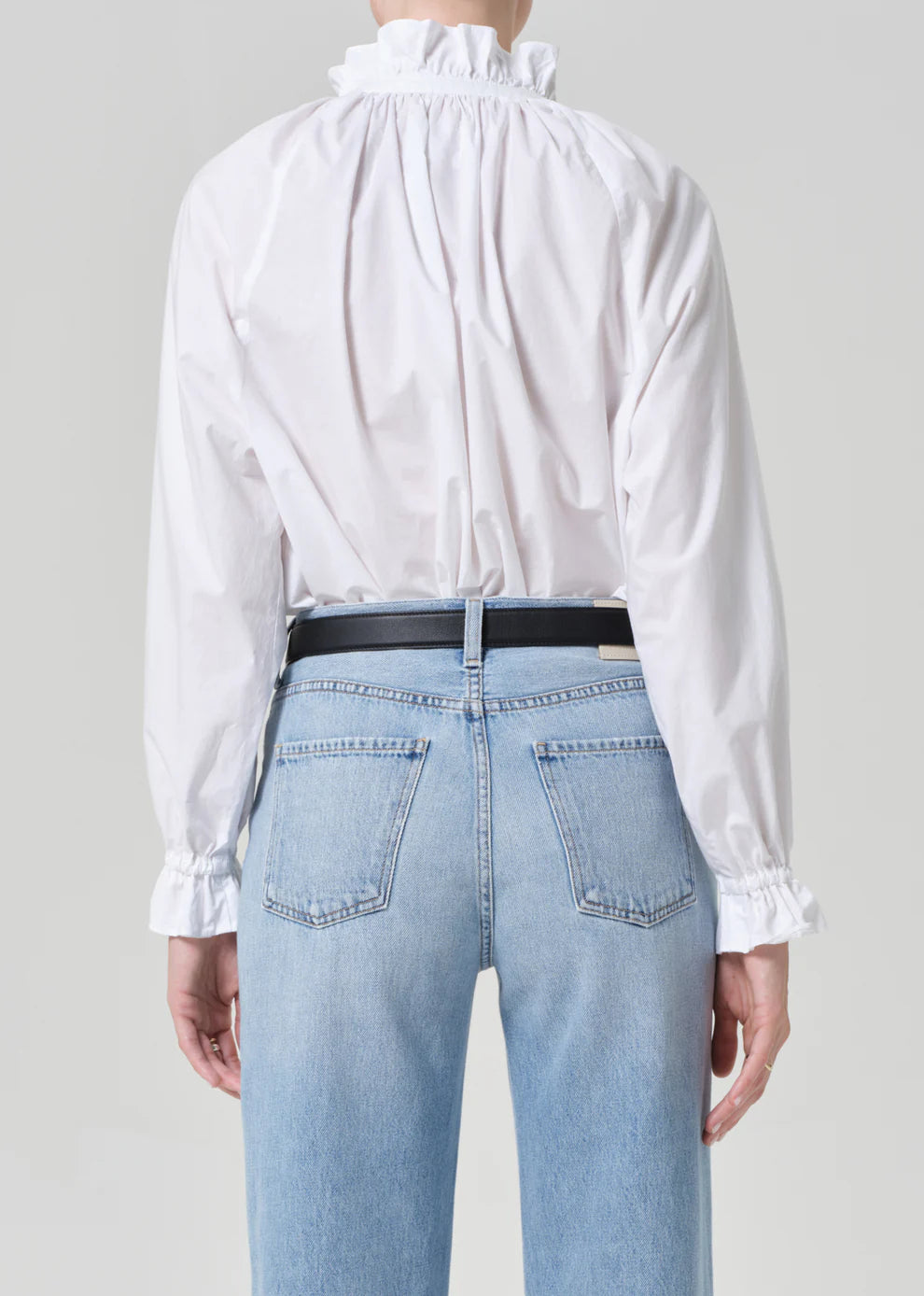 Loretta Ruffle Top - Optic White