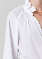 Loretta Ruffle Top - Optic White