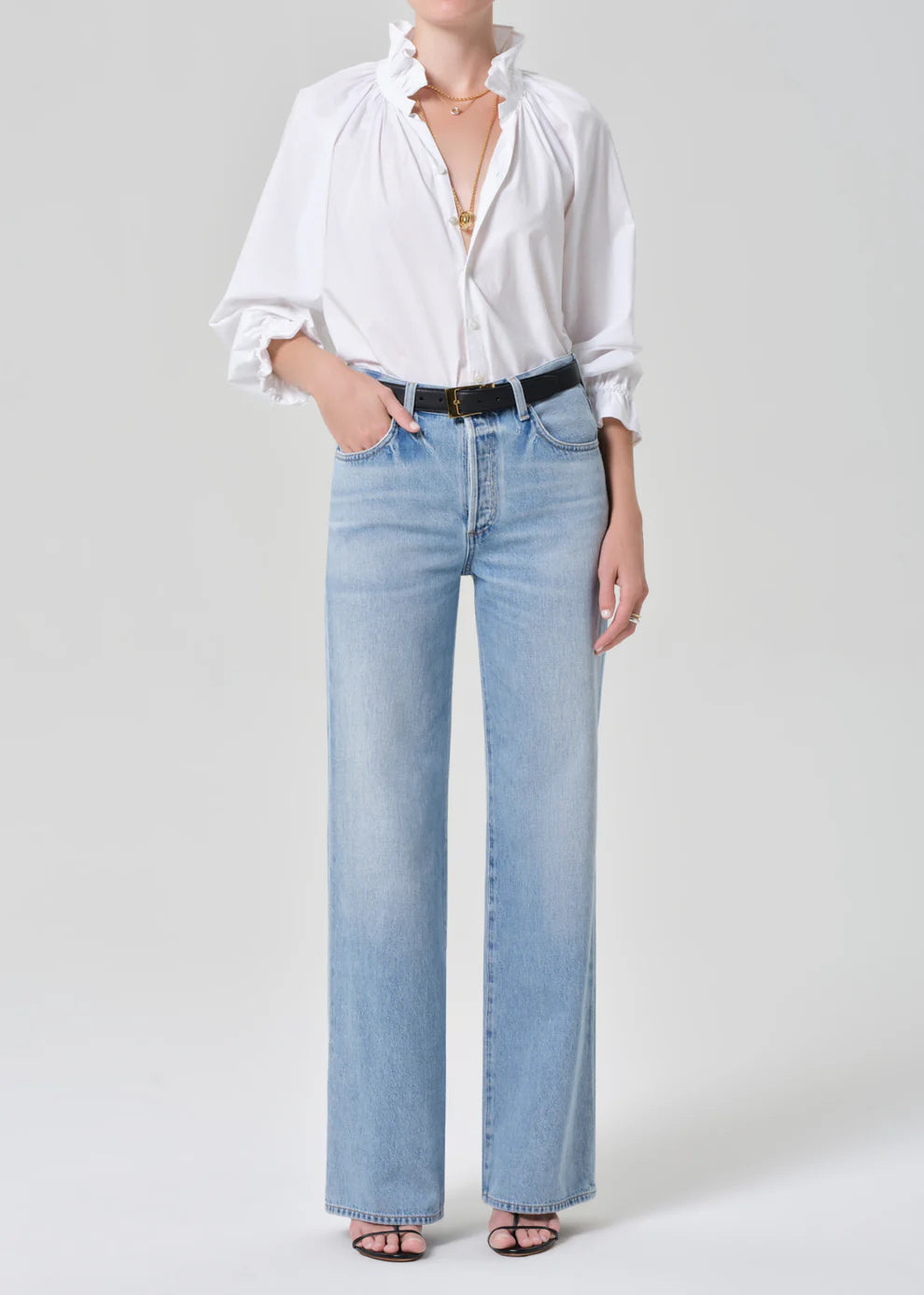 Loretta Ruffle Top - Optic White