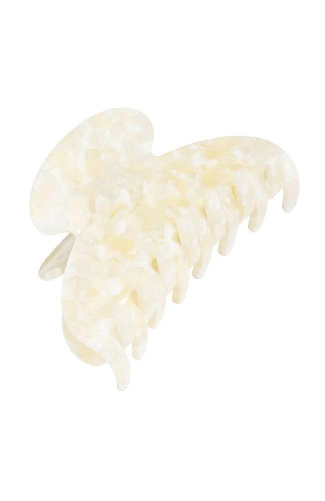 Lg. Couture Claw Clip Pavlova White