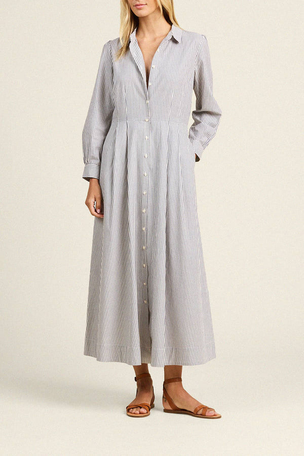 Emmelle Dress Navy Stripe