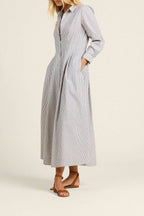 Emmelle Dress Navy Stripe