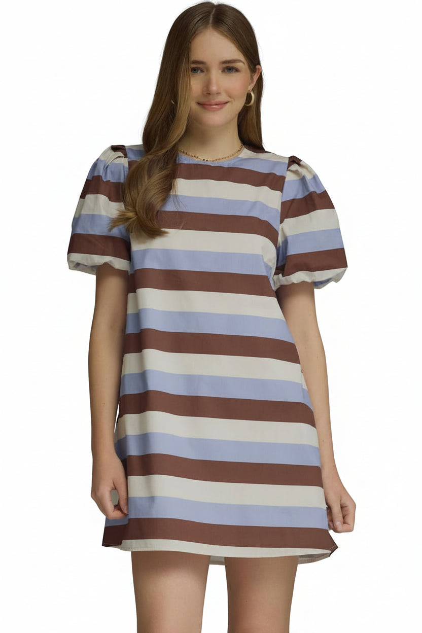 Brown Combo Dress