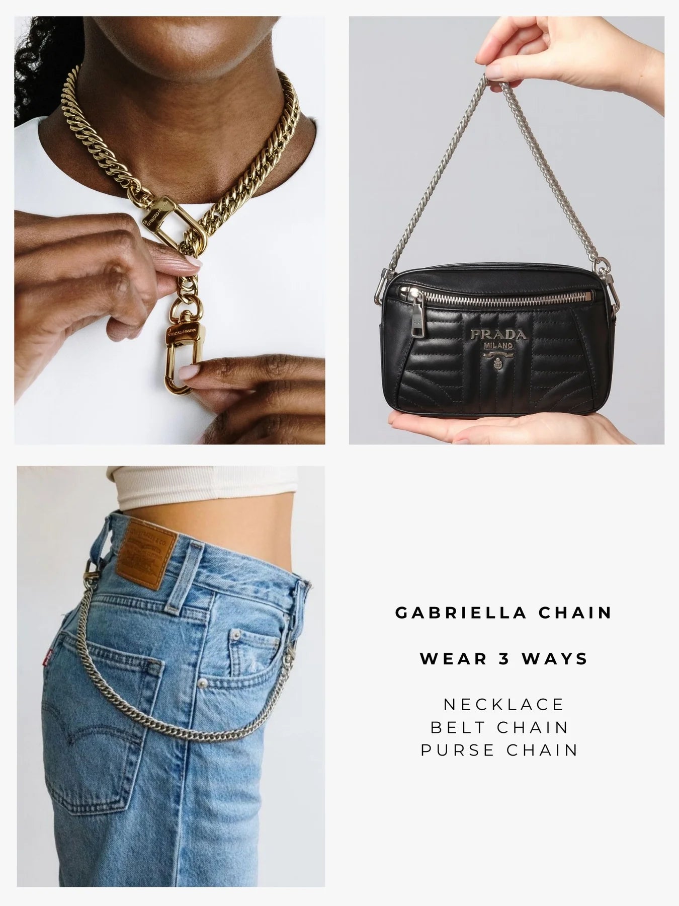 Gabriella Chain Three In One Necklace