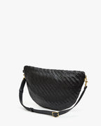 Clare V. Grande Fanny Woven Zig Zag Black
