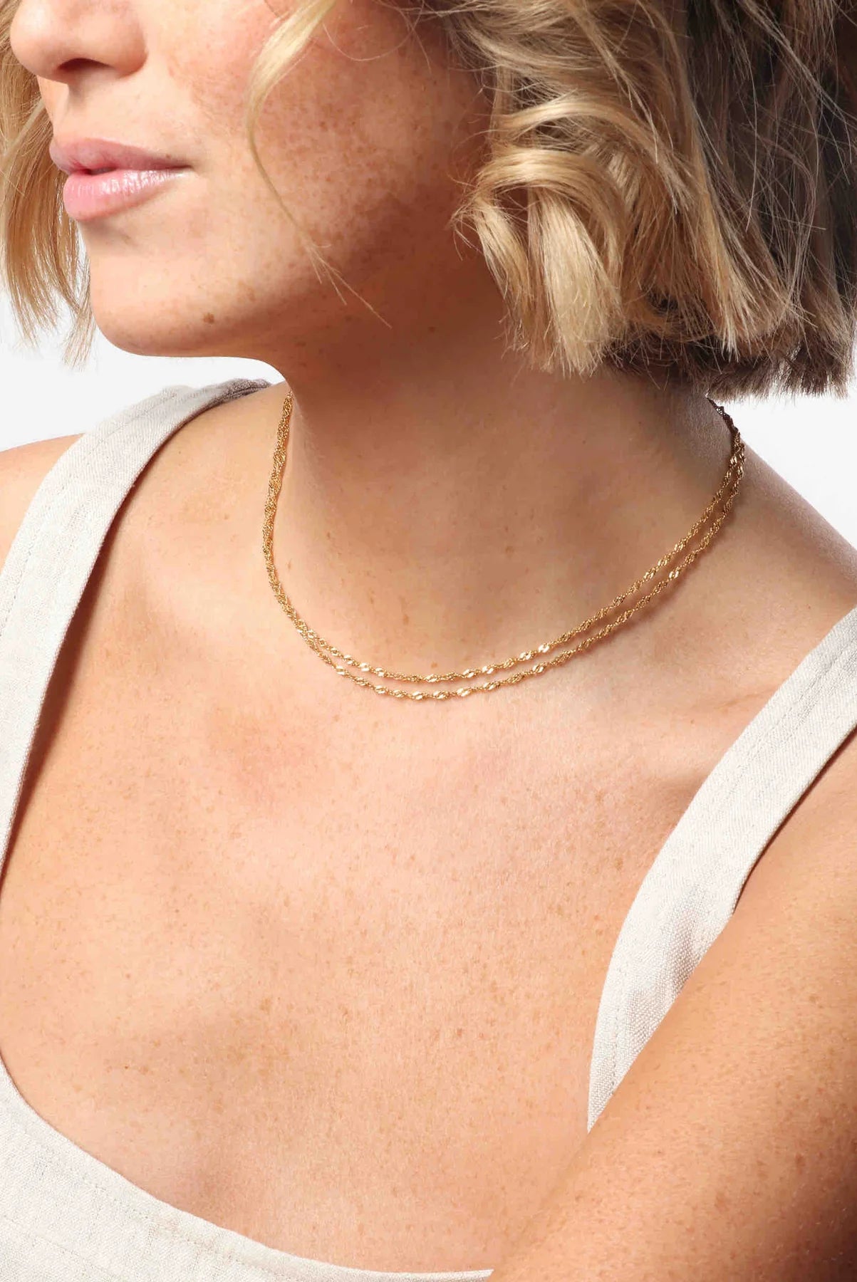 Helix Layers Gold Necklace