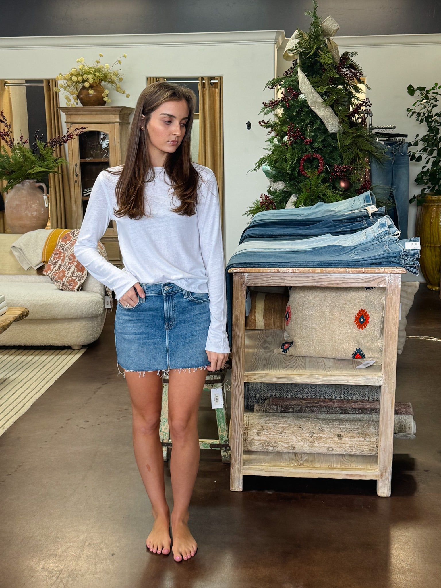 The Ditcher Mini Skirt Fray -Heads or Tails