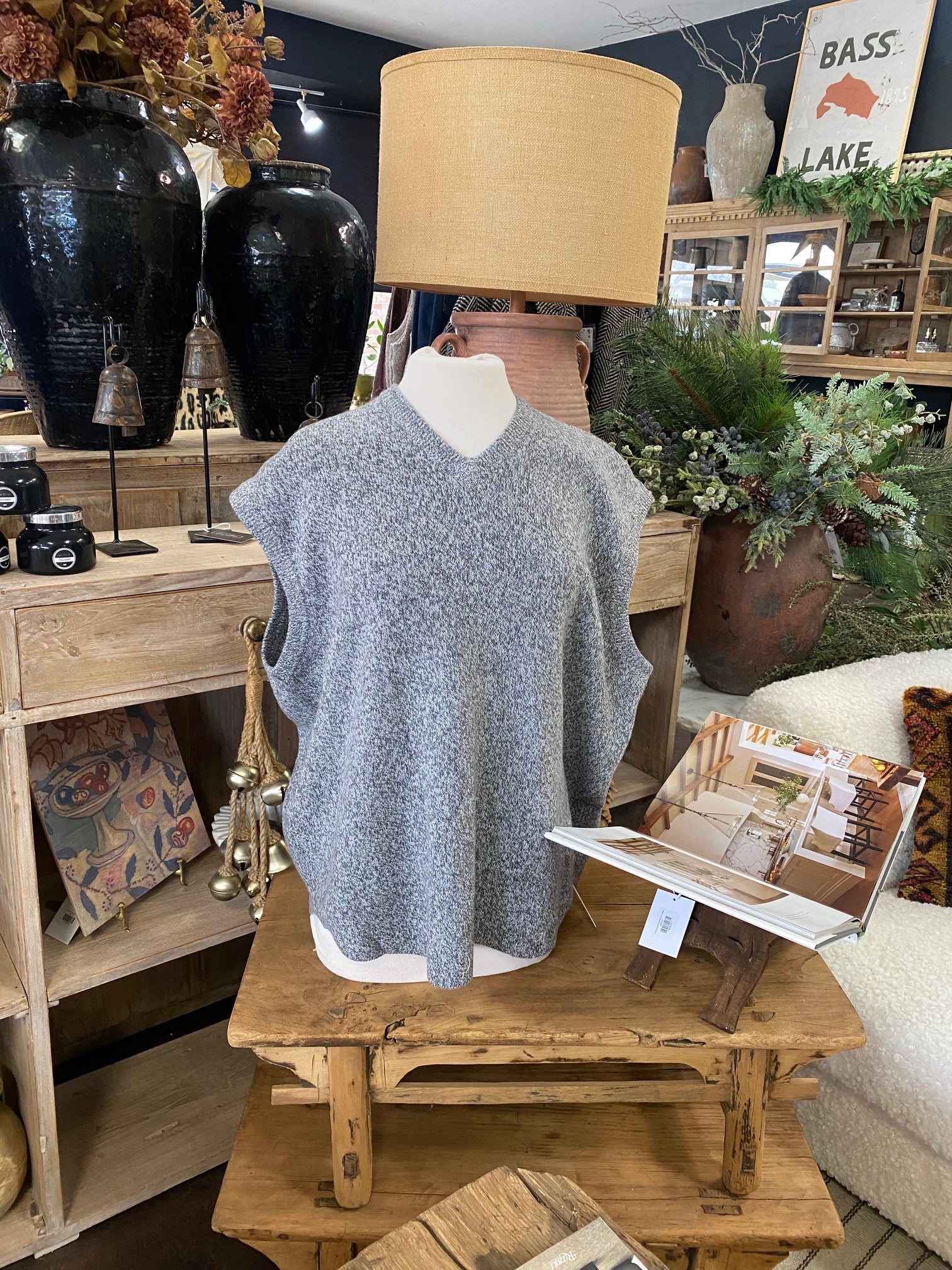 Sleeveless V-Neck Sweater