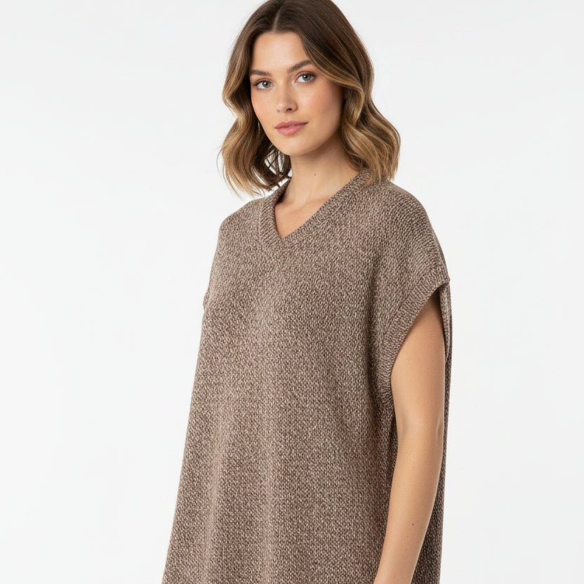 Sleeveless V-Neck Sweater