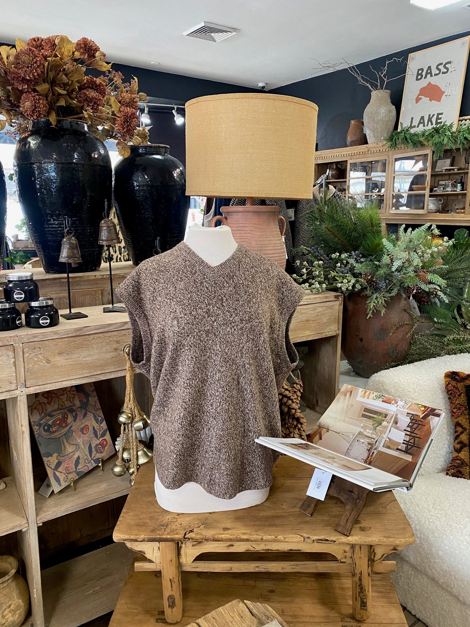 Sleeveless V-Neck Sweater