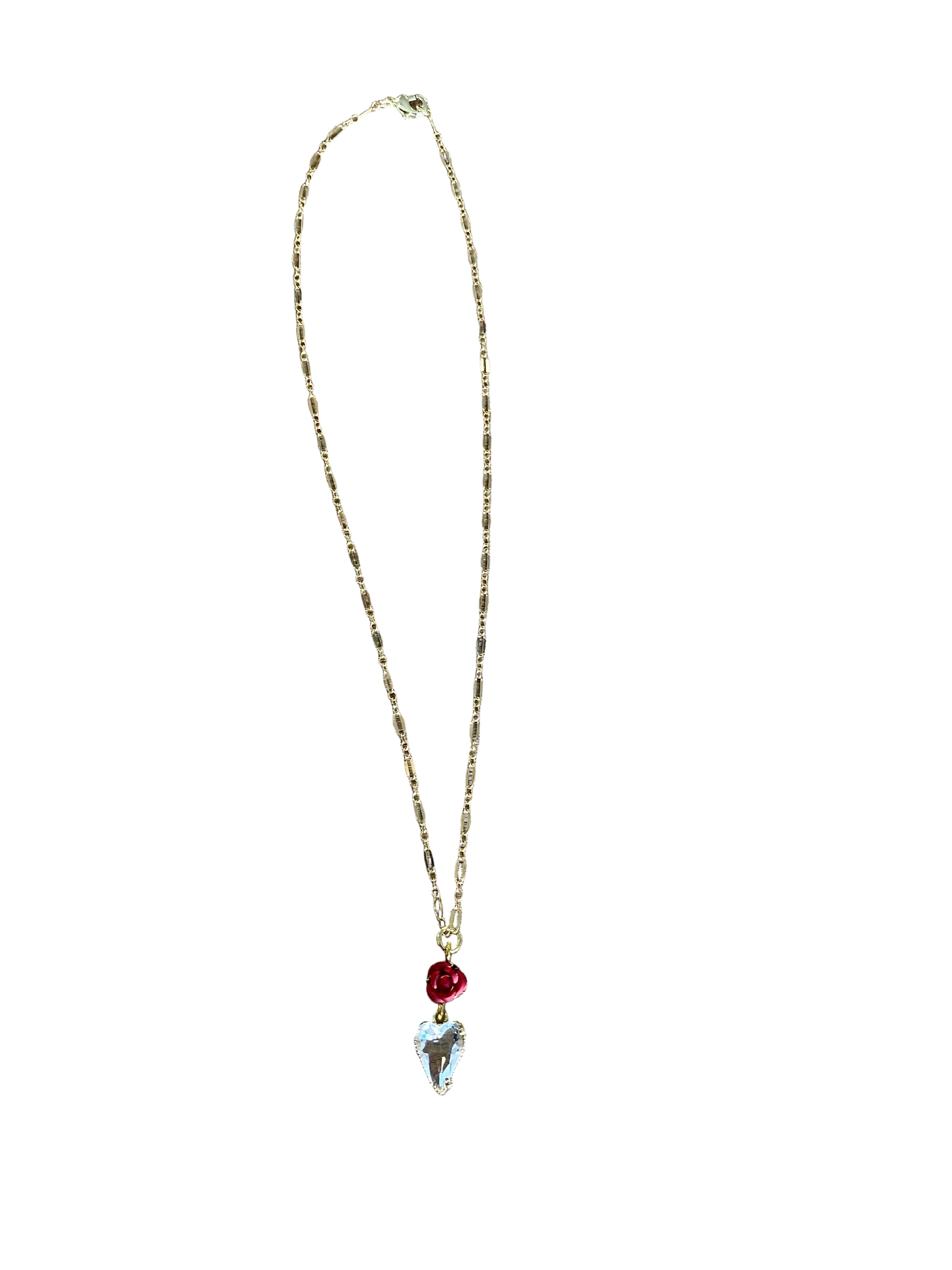 Rags to Riches Heart & Rose Pendant Necklace