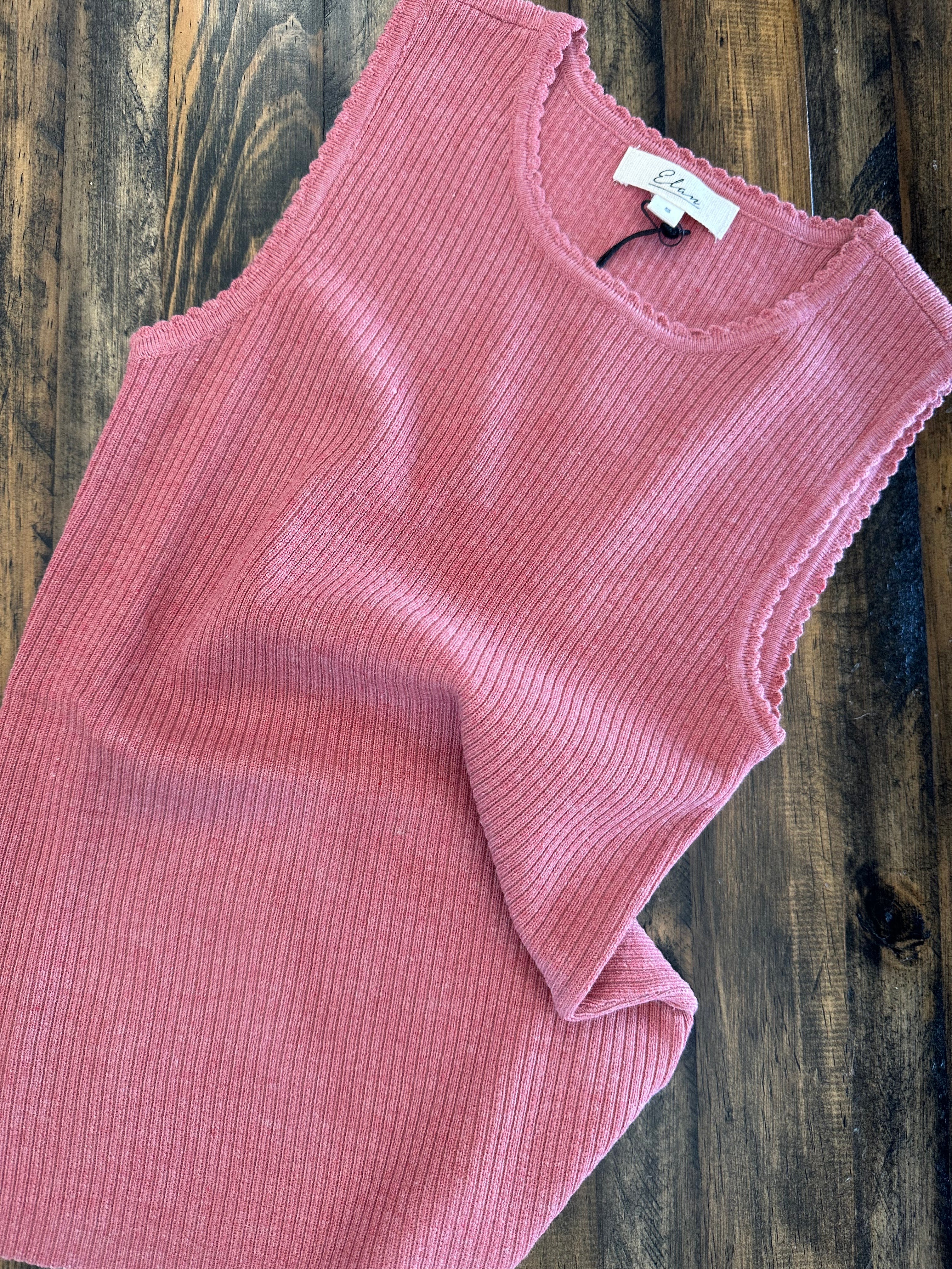 Crewneck Sleeveless Top by Elan