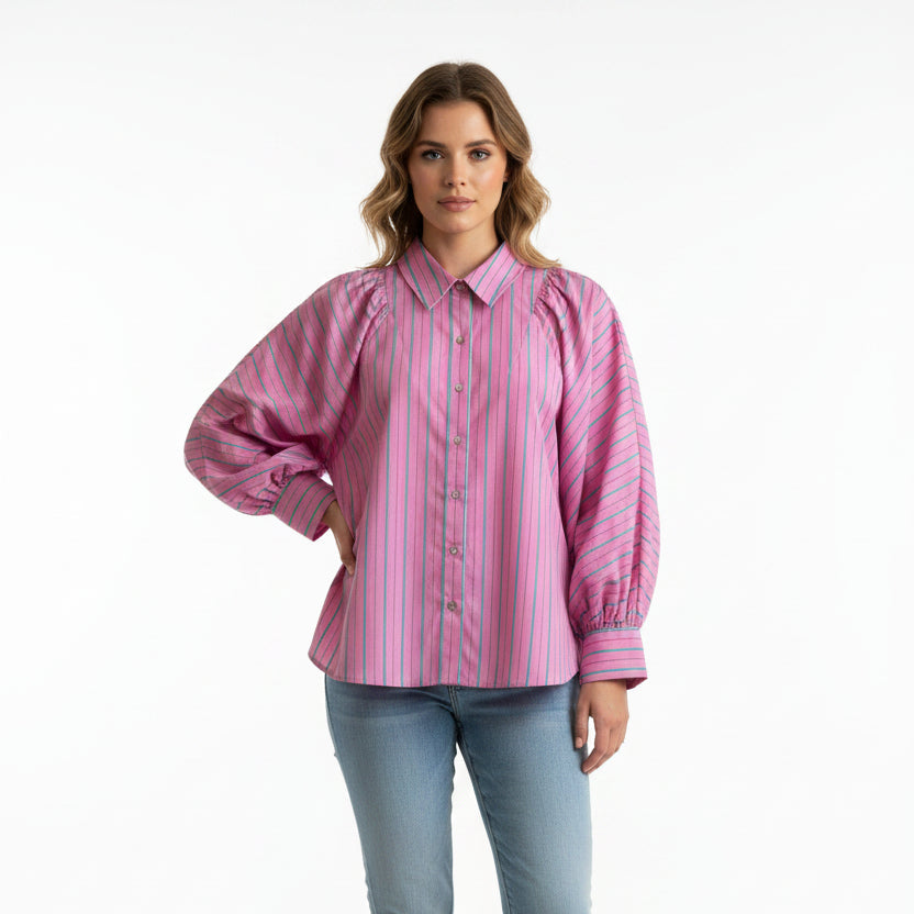 Garden Party Striped Blouse