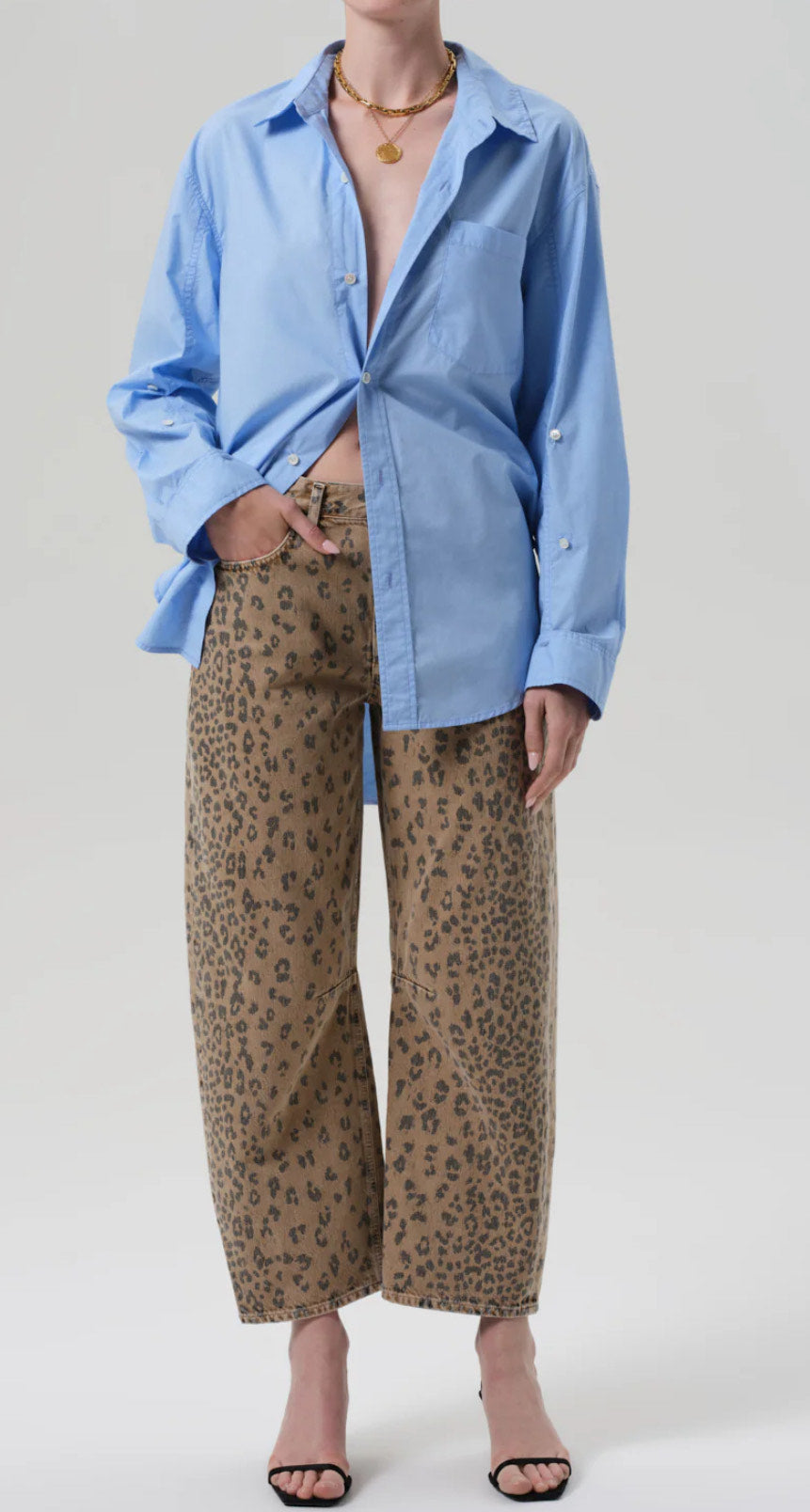 Miro Relaxed Jean in Natural Cheetah