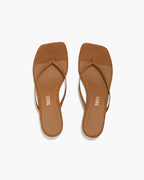 Tkees Square Toe Julia Suede Sandal in Camel