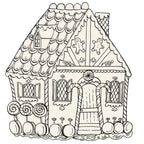 Die Cut Gingerbread House Coloring Placemat