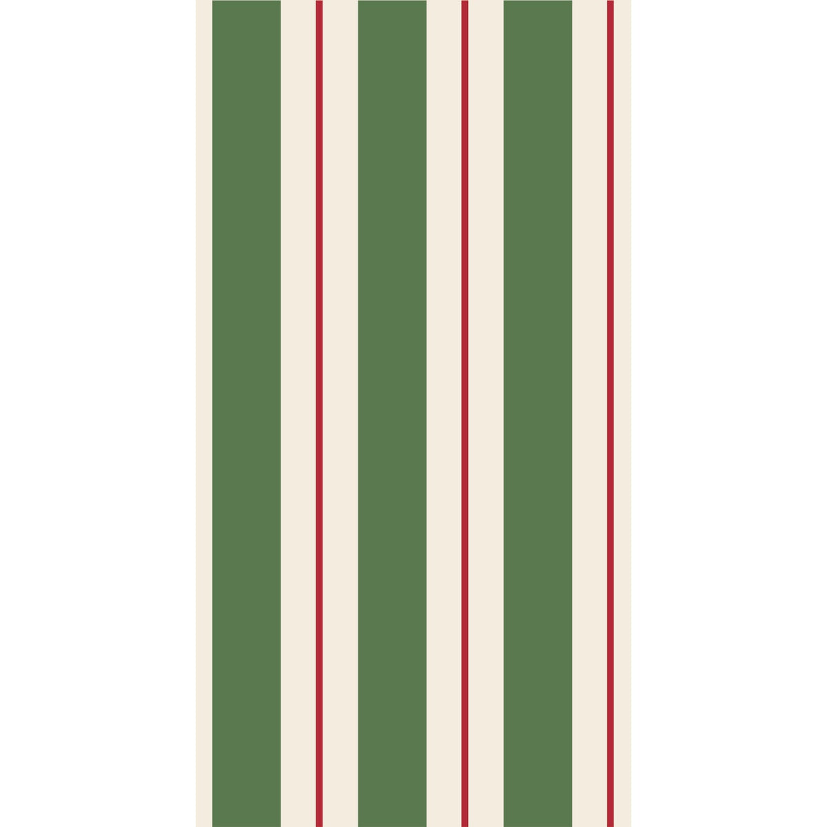 Green & Red Awning Stripe Guest Napkin