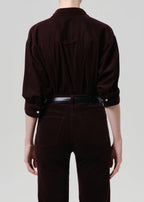 Kayla Corduroy Shirt - Eggplant