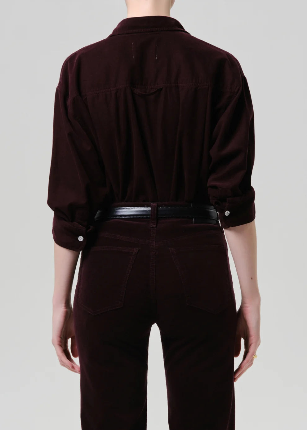 Kayla Corduroy Shirt - Eggplant