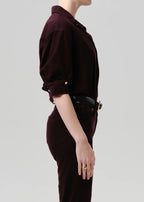 Kayla Corduroy Shirt - Eggplant