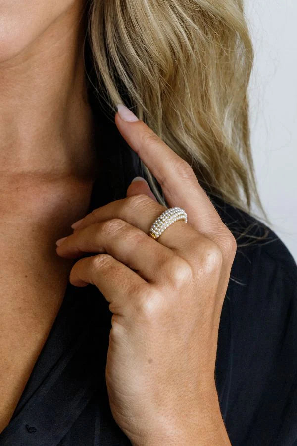 Layla Ring Pearl Silver