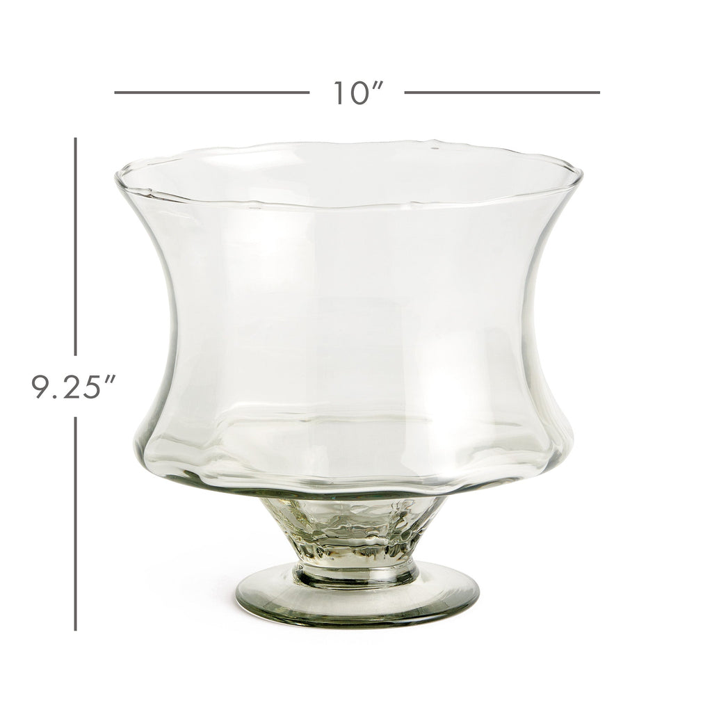 Ana Glass Footed Bowl, styled
