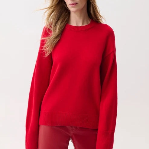 Ramsey Tie Sleeve Sweater - Savvy Red