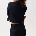 Leonie Cropped Denim Jacket - Nightfall
